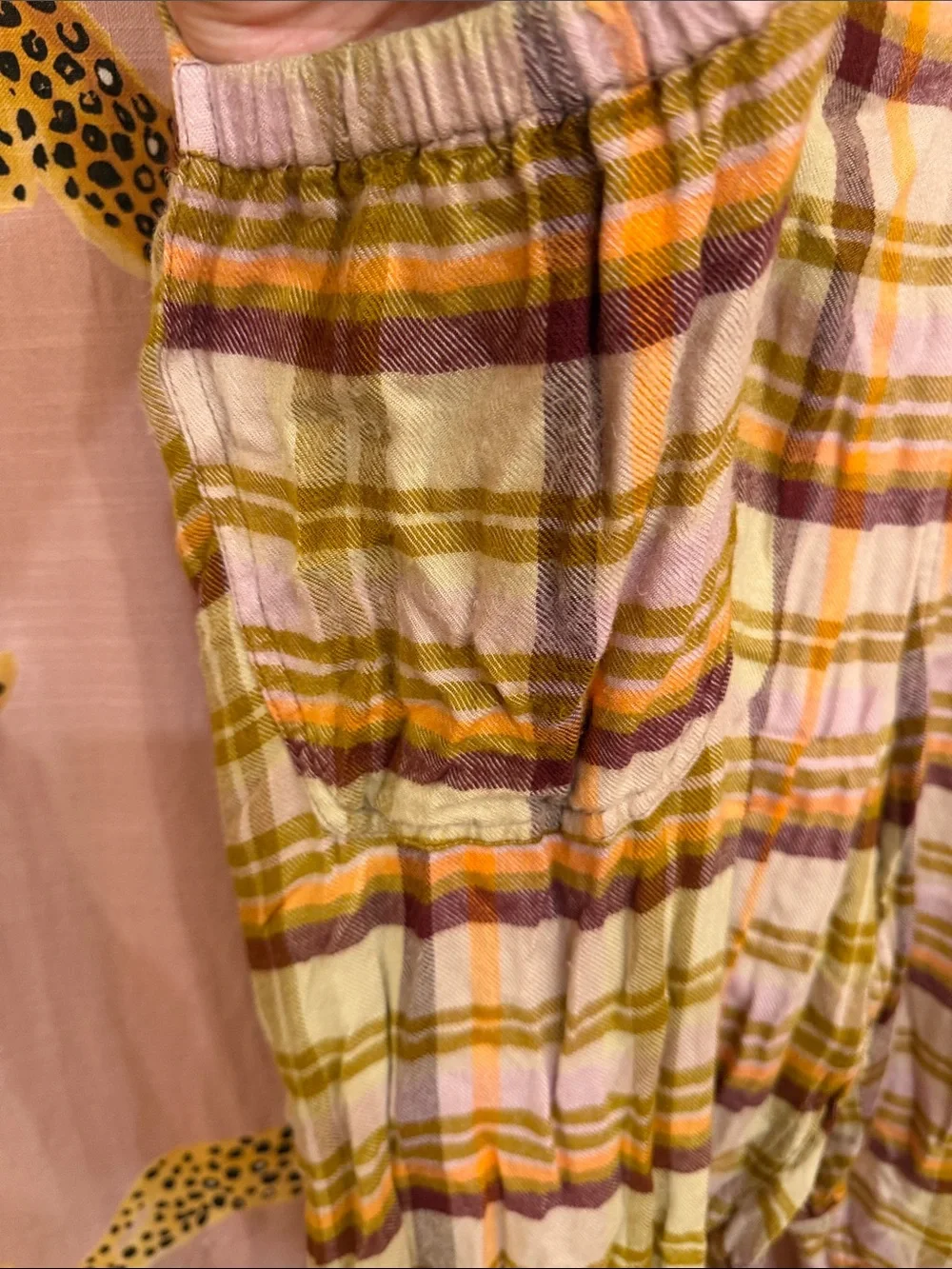Free People Wrapped In Flannel Plaid Jumpsuit
